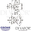 Grohe Grohtherm Ergomix Thermostat Basin Mixer Dimensions